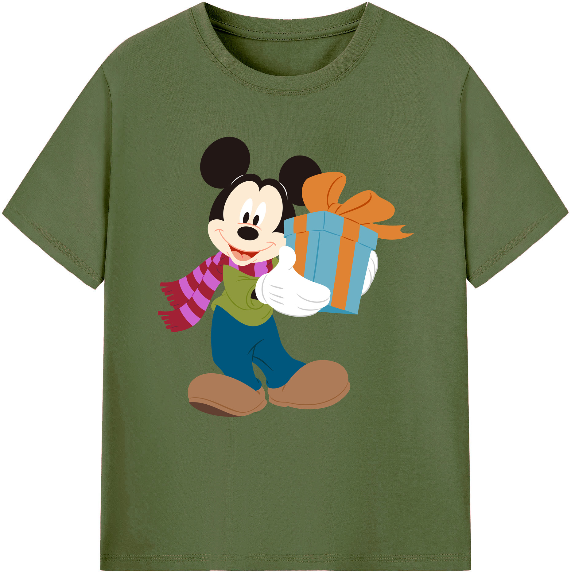 （画像用） ミッキーマウス Mickey Mouse 綿100％半袖Tシャツ（フロントプリント）